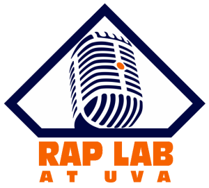 Logo for UVA Rap Lab, main design is of a microphone